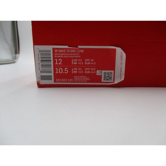 Nike Dunk Low W Green Glow White DD1503-105 Women’s 12 / Men’s 10.5 New w/ Box** - Picture 11 of 12